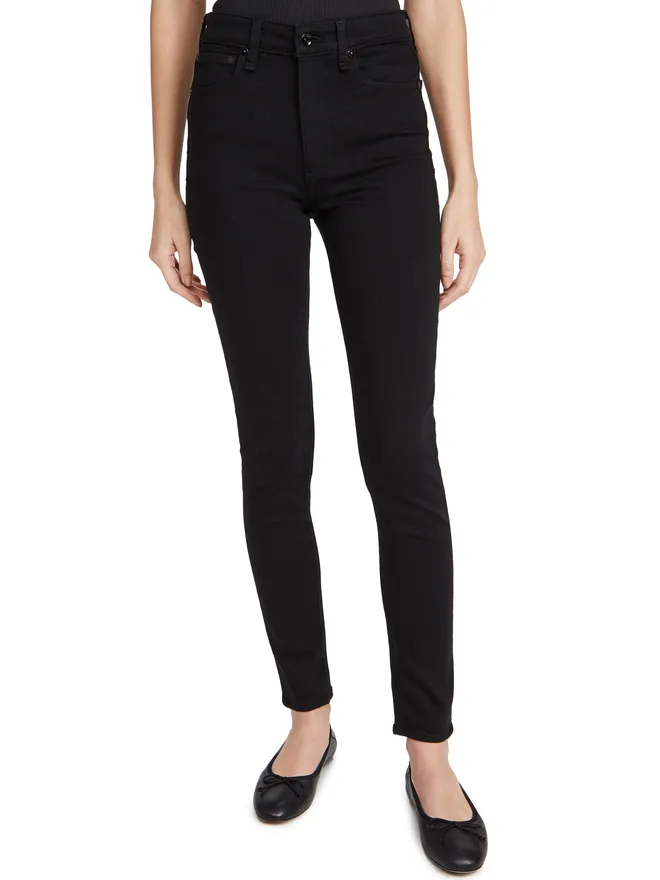 Rag & Bone rag & bone Nina ハイライズ スキニージーンズ ブラック 24の商品画像