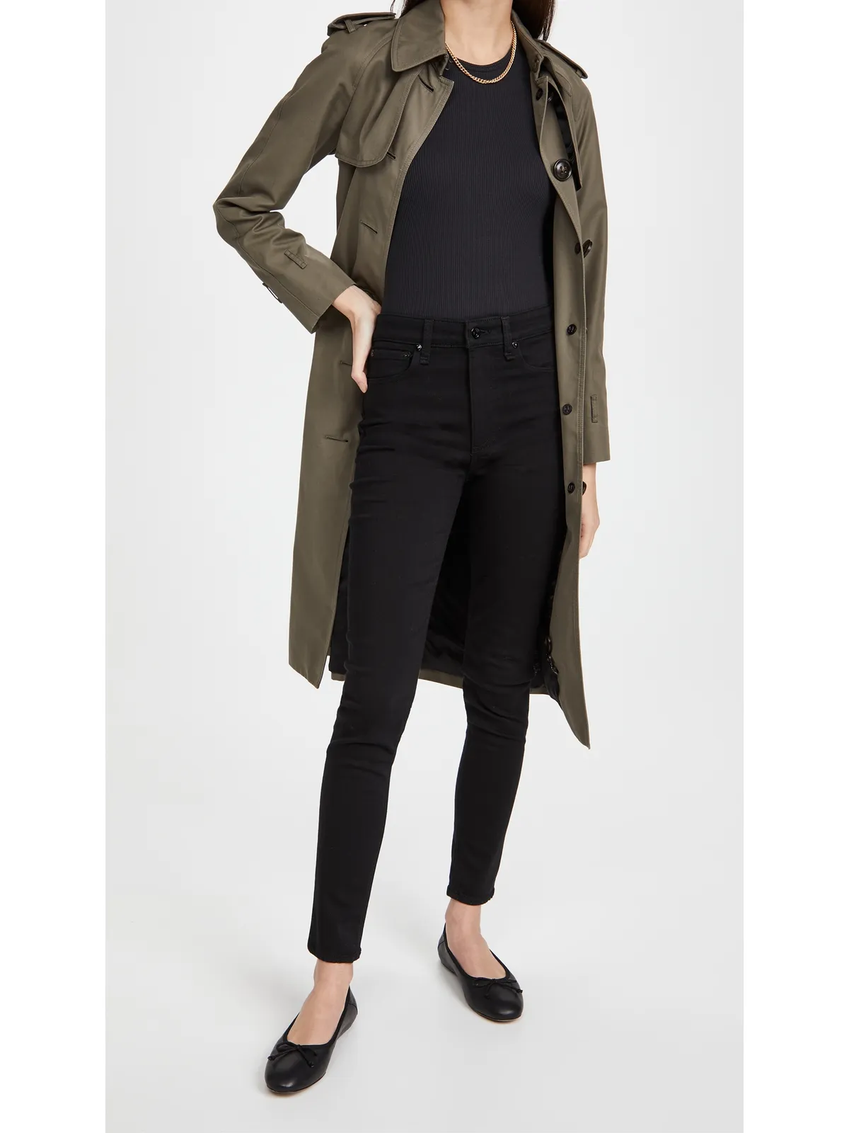 rag & bone Nina ハイライズ スキニージーンズ ブラック 24 - 画像5
