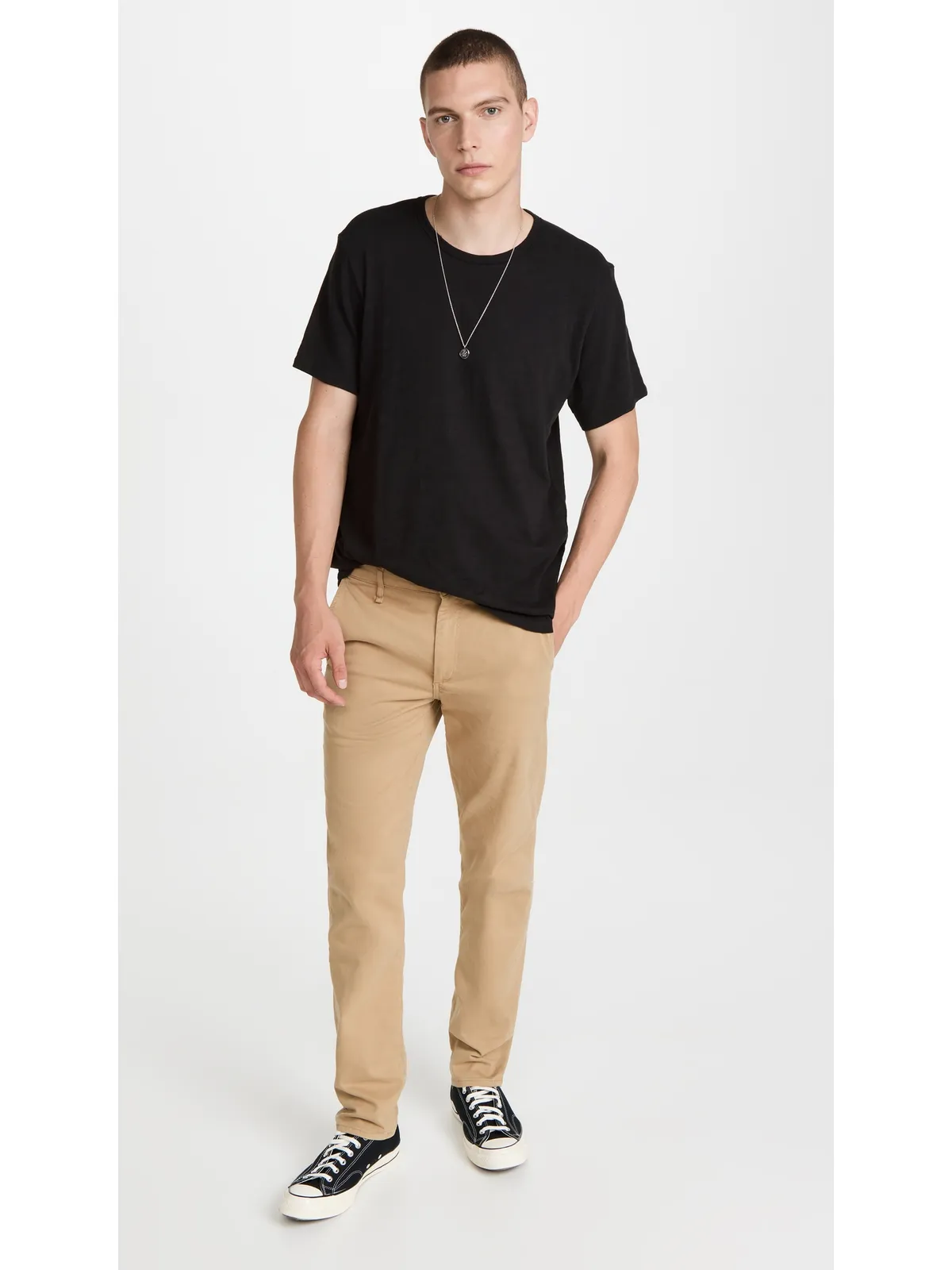 rag & bone クラシック フレイム Tシャツ ジェットブラック - 画像5