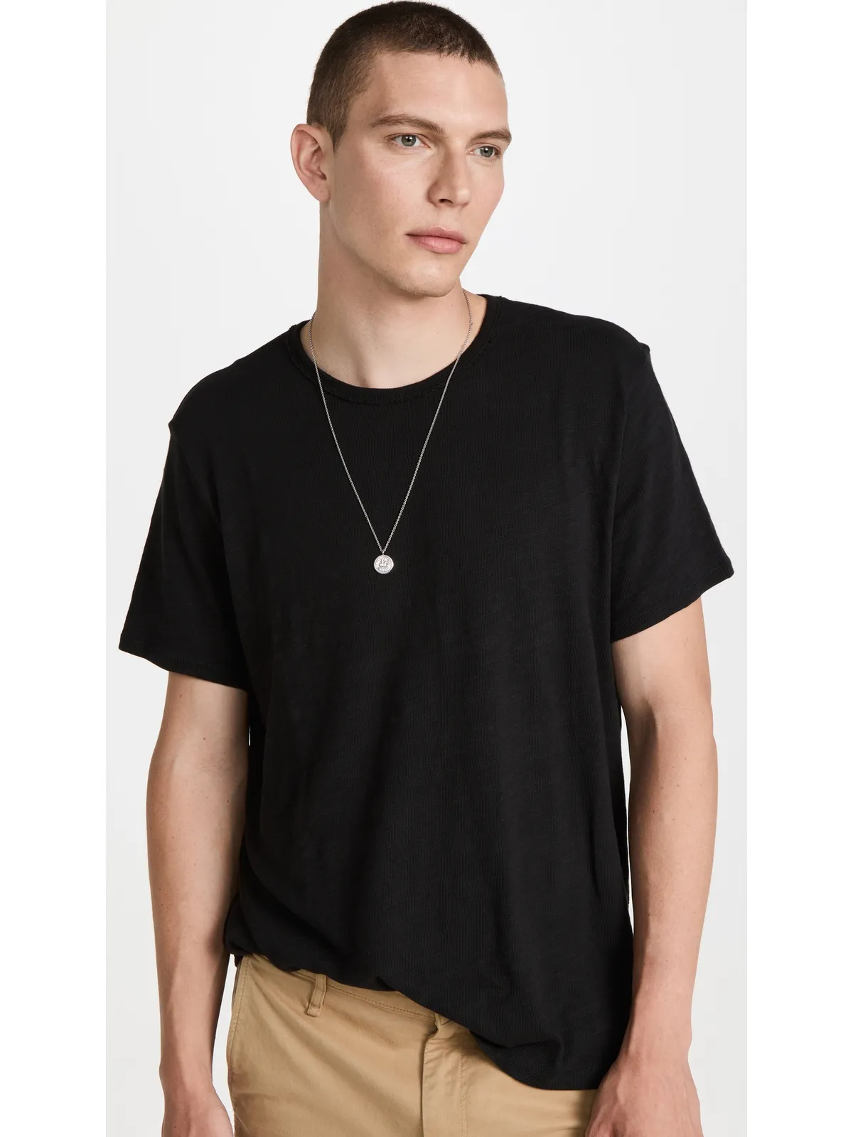 rag & bone クラシック フレイム Tシャツ ジェットブラック - 画像2