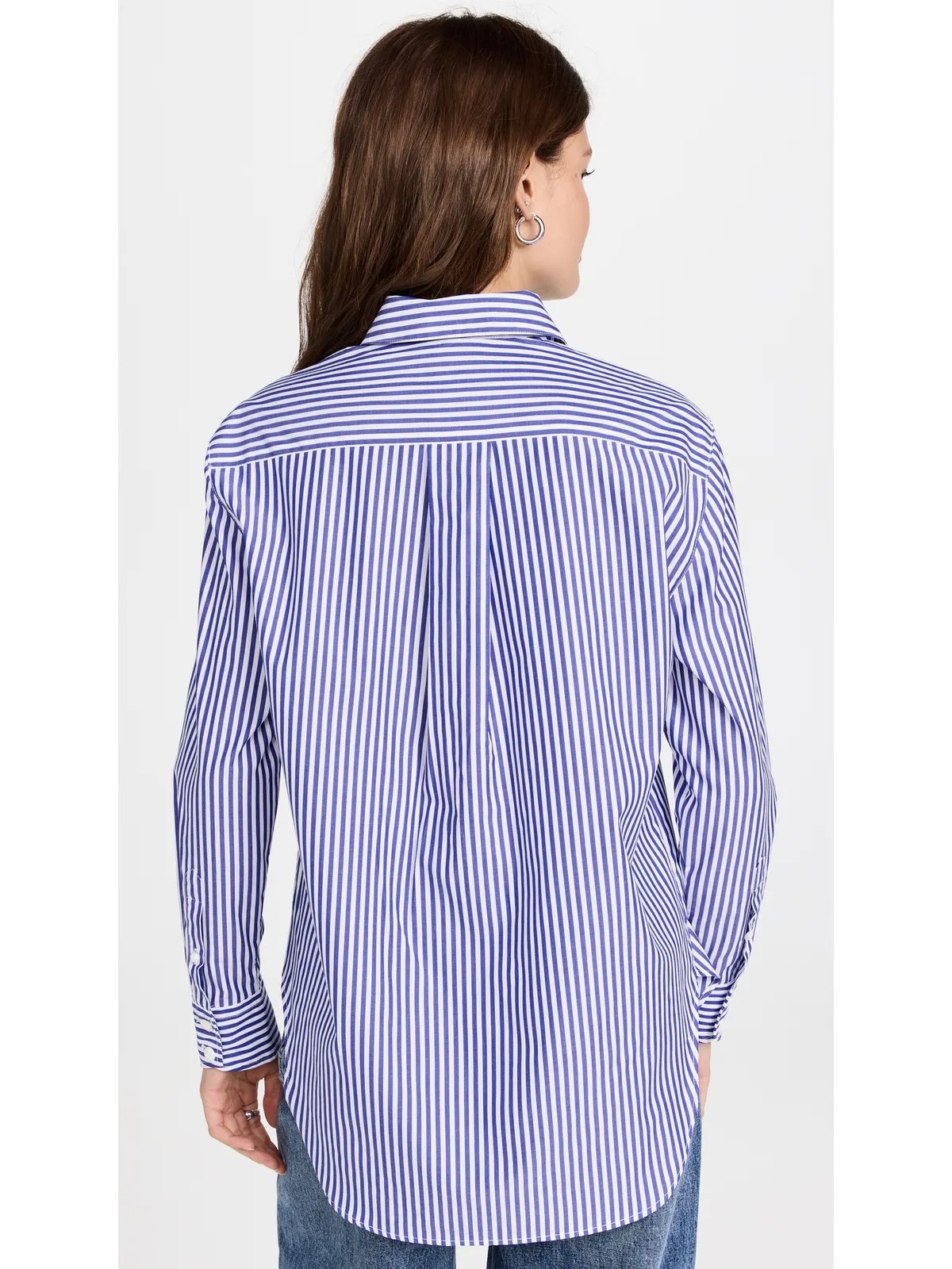 rag & bone ICON Maxine ボタンダウンシャツ ブルーストライプ M - 画像3