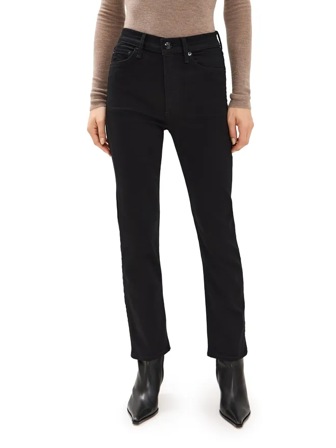 Rag & Bone rag & bone Flexi Wren ハイライズ アンクル丈スリムジーンズ ブラックの商品画像