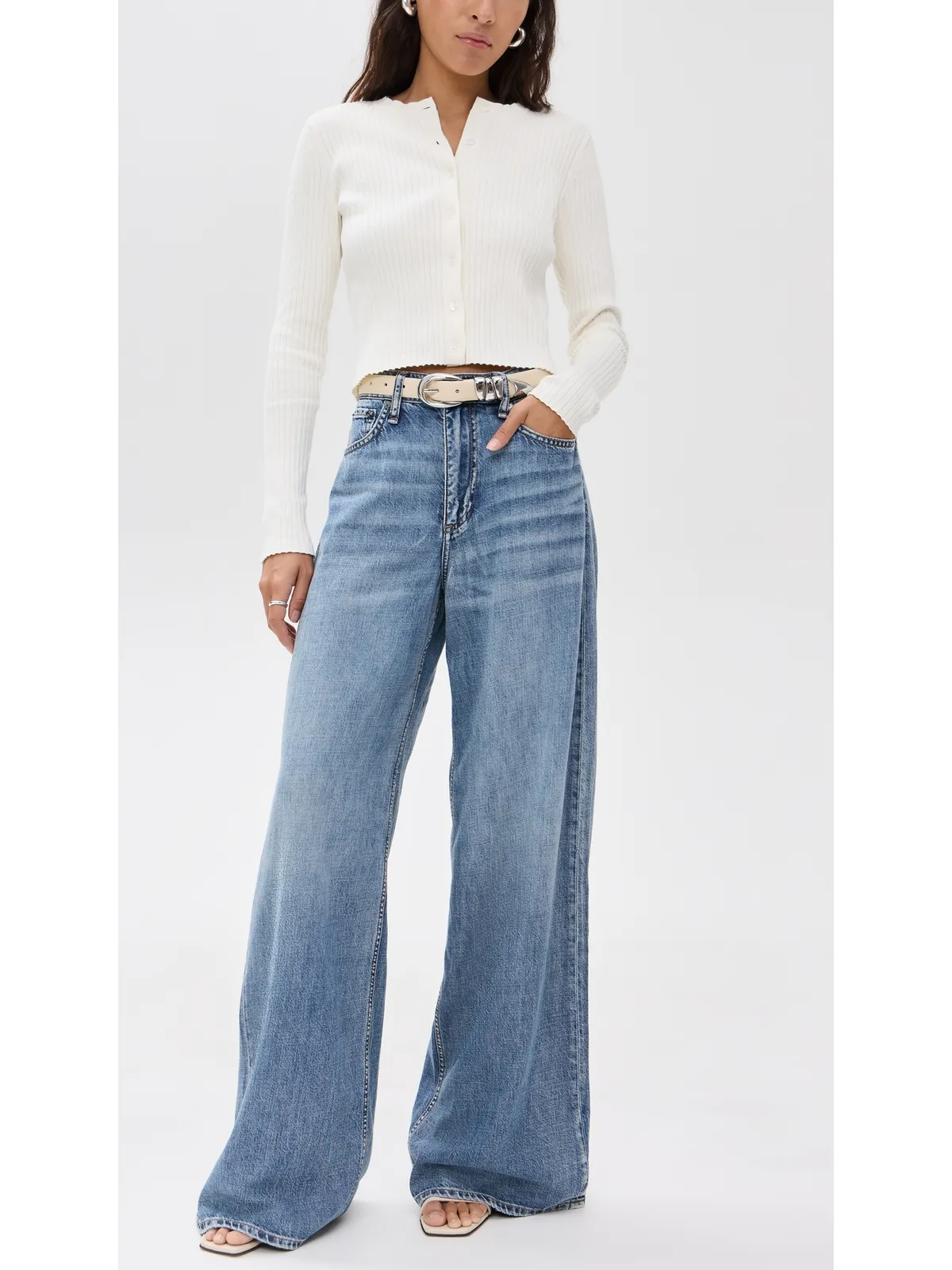 rag & bone Featherweight Sofie ハイライズ・ワイドジーンズ ベバリー - 画像5