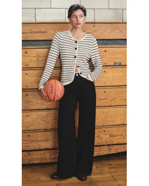 rag & bone フレキシ ソフィー ハイライズ アンクルワイドジーンズ ブラック - サムネイル2