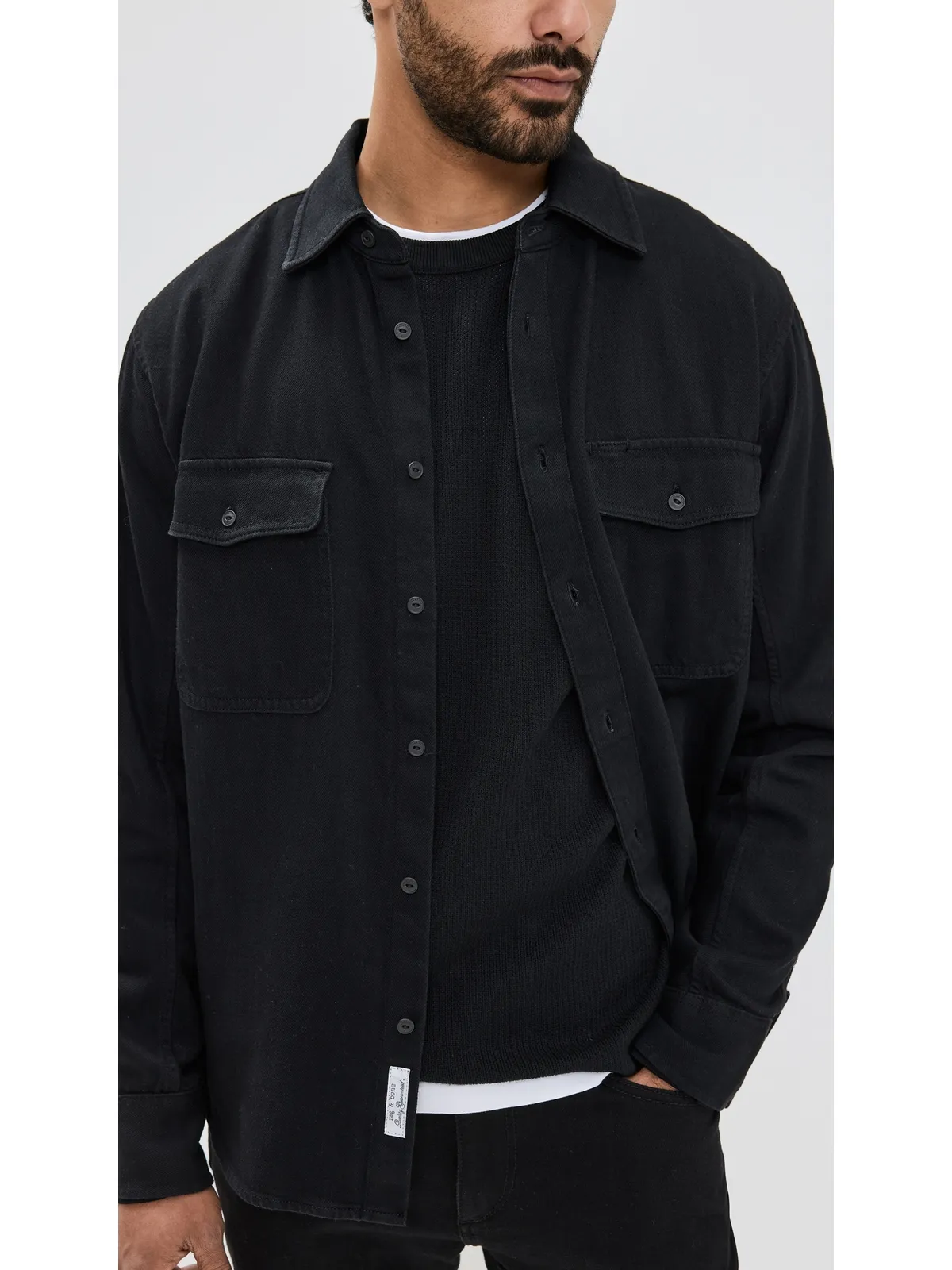 rag & bone ハーヴェイ クルー ブラック M - 画像5
