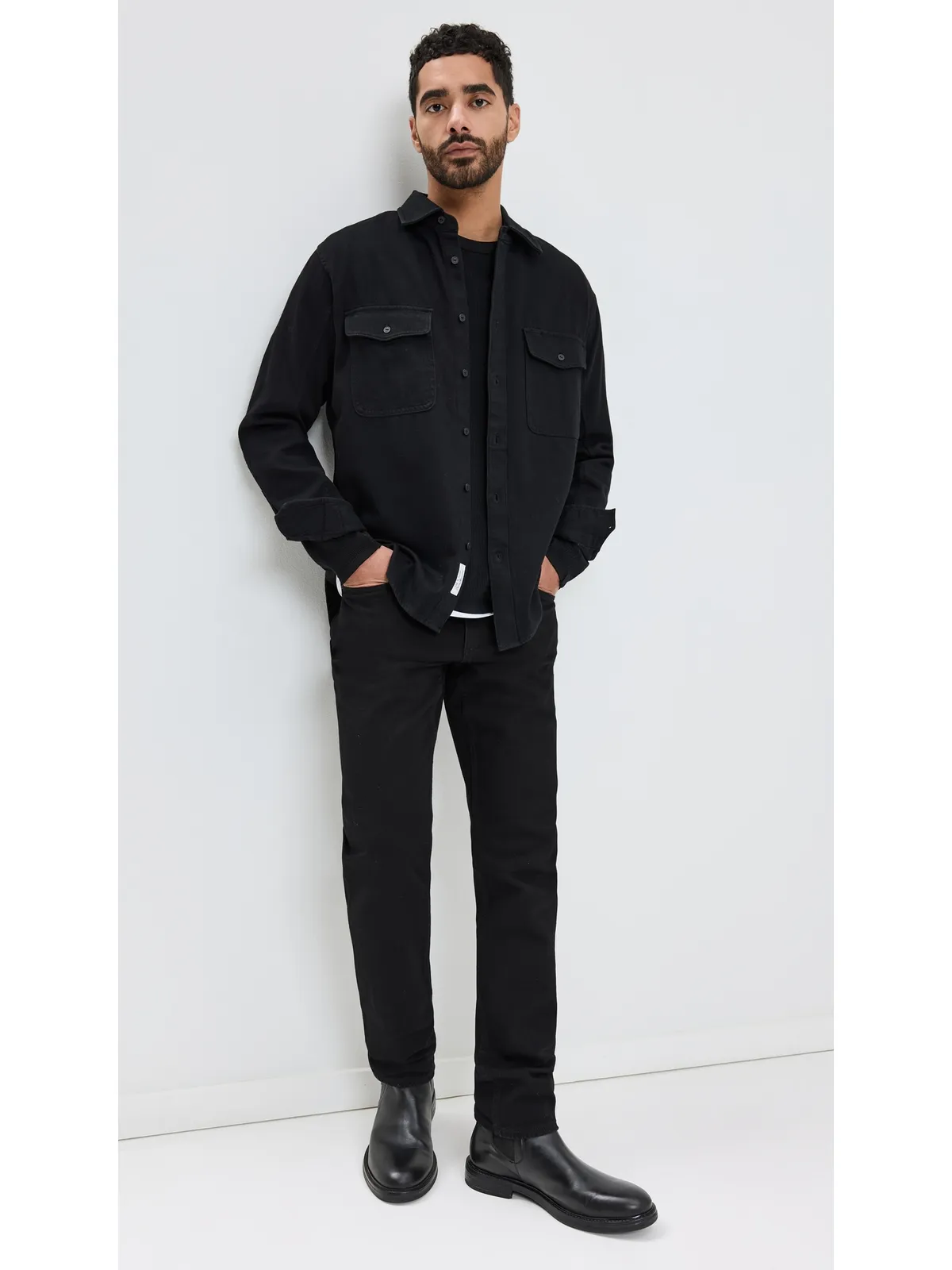 rag & bone デニムエンジニアード ジャックシャツ ブラック M - 画像5
