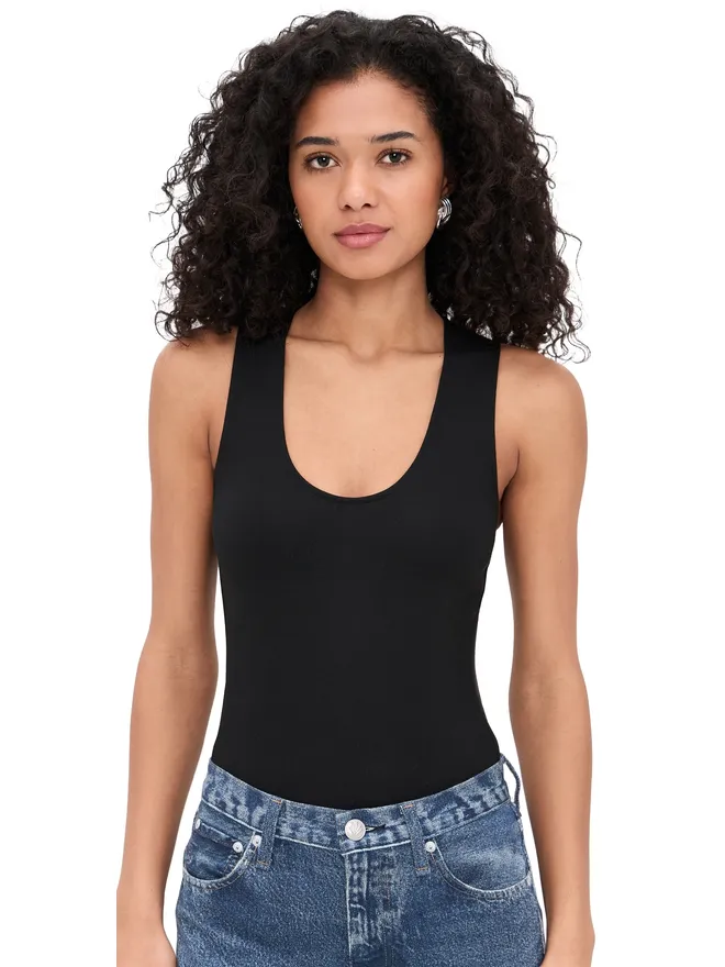 Rag & Bone rag & bone Irina Uネック タンガバック ボディスーツ ブラックの商品画像