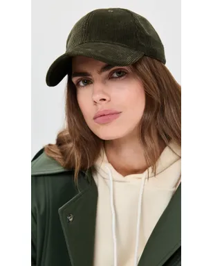 rag & bone Harlow コーデュロイ ベースボールキャップ オリーブ - サムネイル3