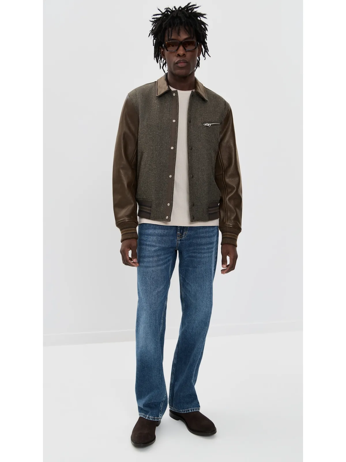 rag & bone ジェレミー ヴァーシティ ジャケット ブラウン - 画像5