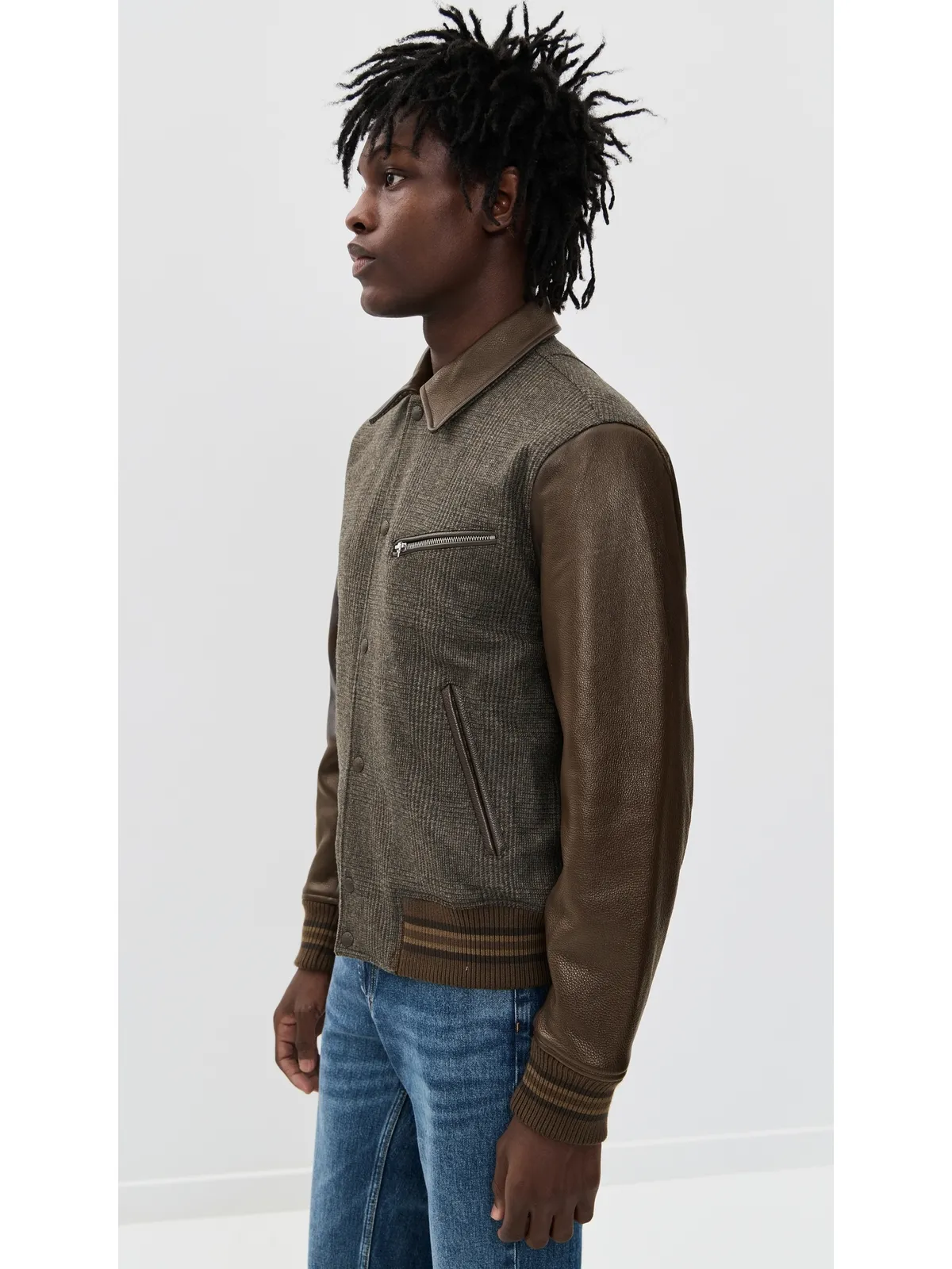 rag & bone ジェレミー ヴァーシティ ジャケット ブラウン - 画像4