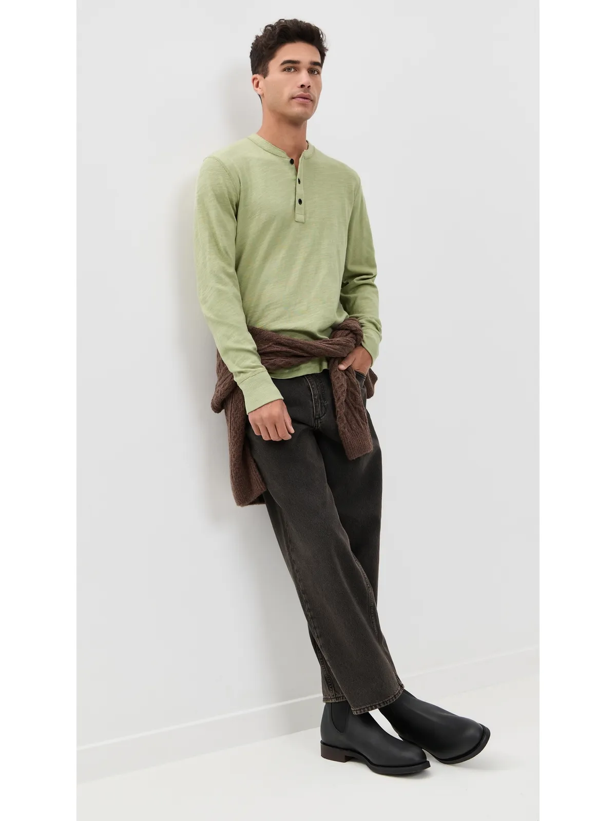rag & bone クラシック フレイム ヘンリーネック シャツ - 画像5