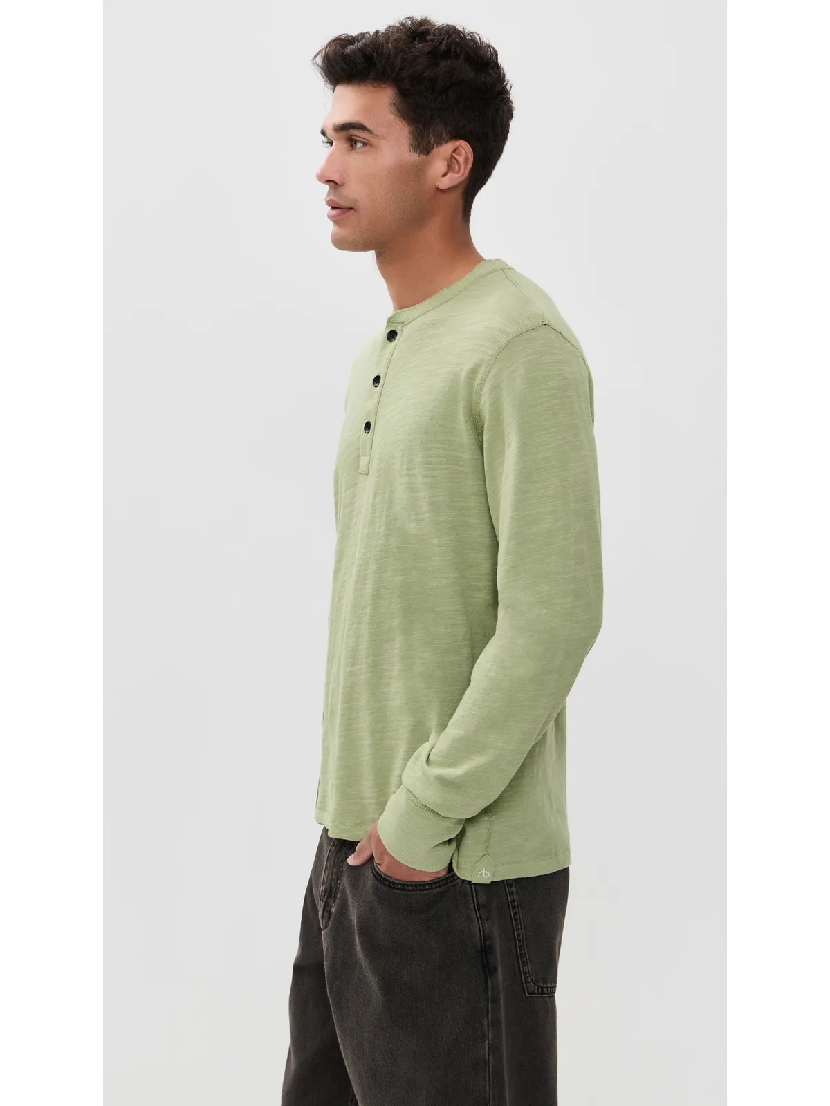 rag & bone クラシック フレイム ヘンリーネック シャツ - 画像4