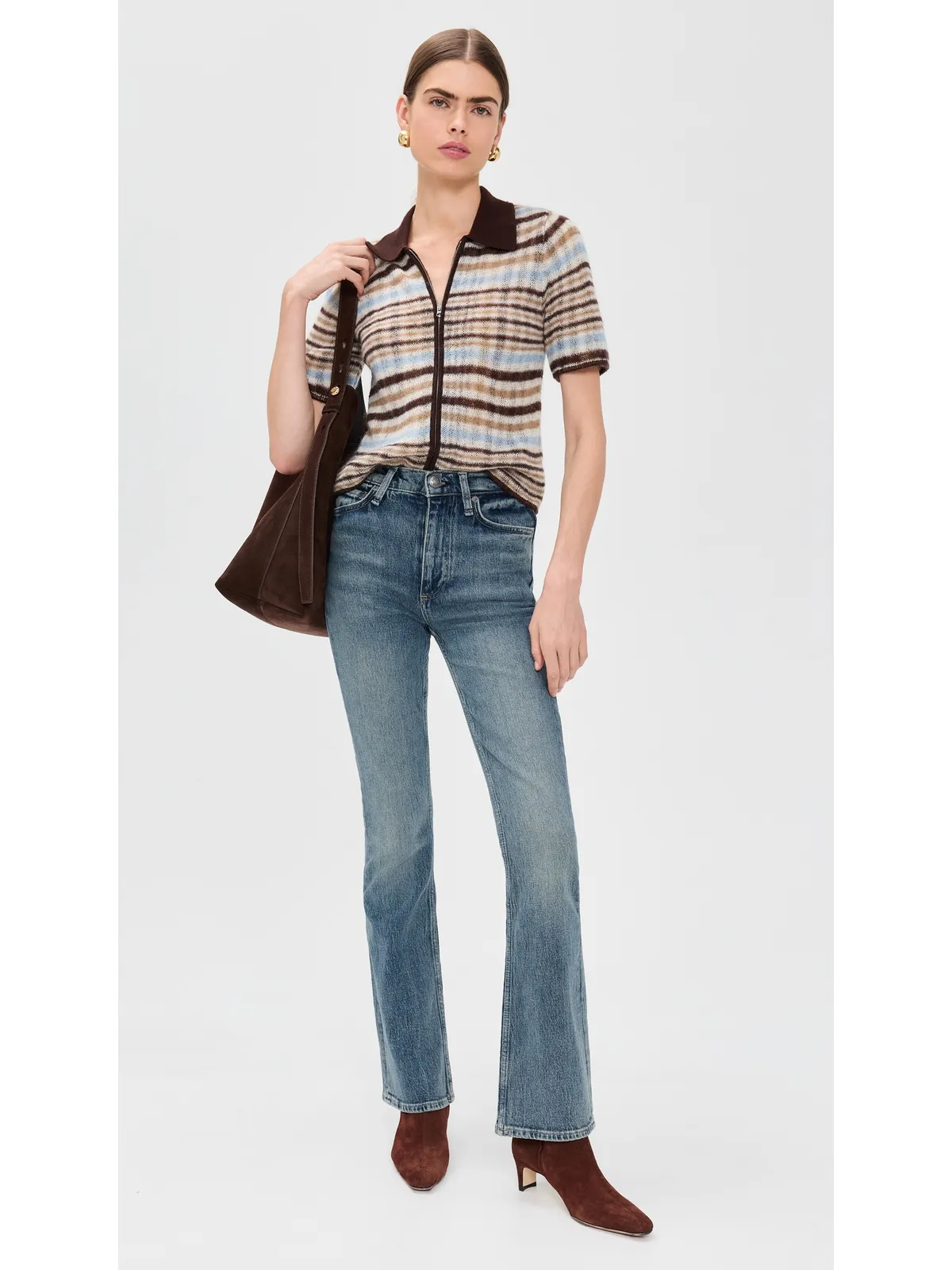 rag & bone ペイトン ハイライズ フルレングス ブーツカット ジーンズ Cswel - 画像5
