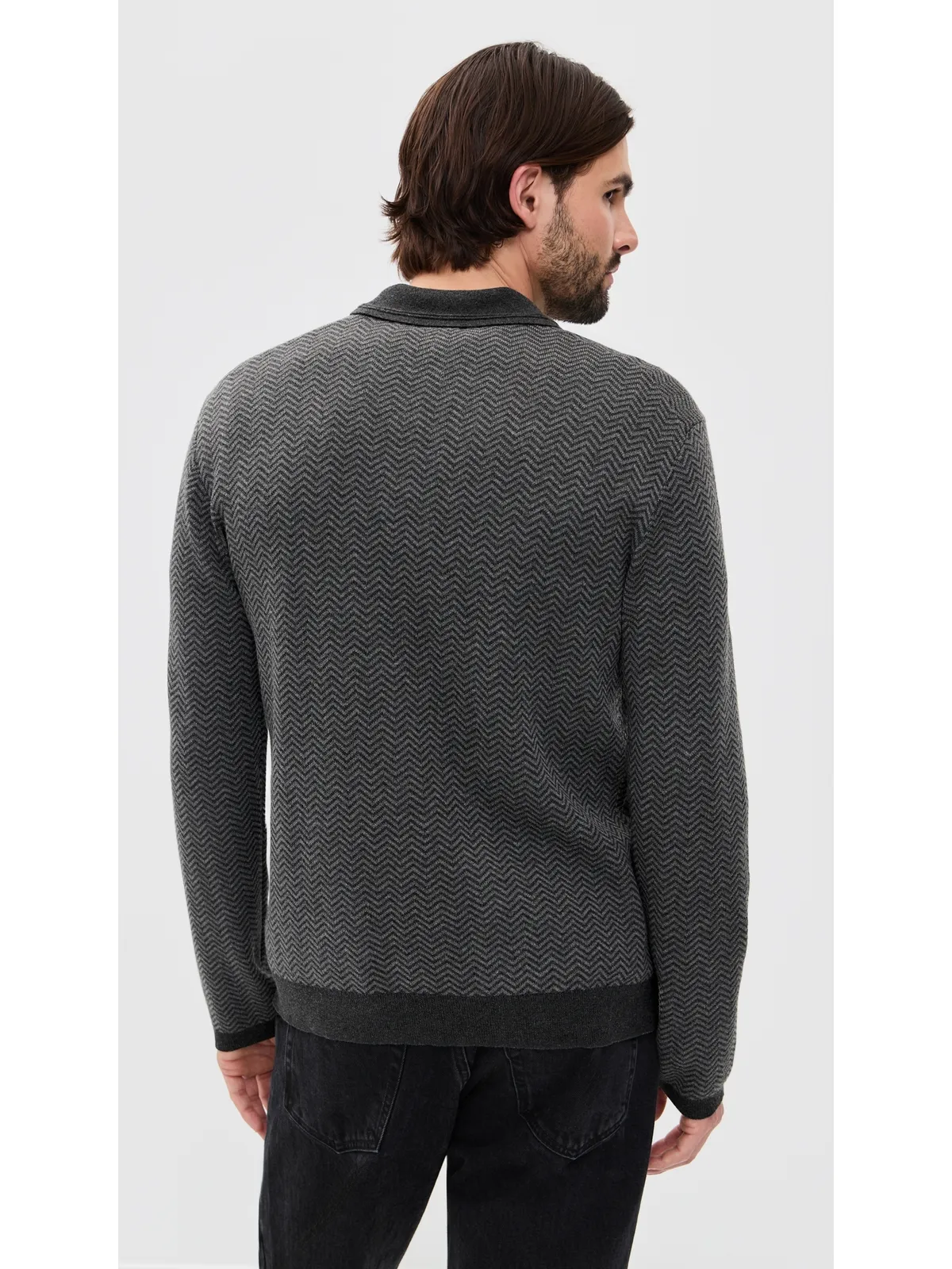 RAILS Herrington Polo Charcoal Herringbone Melange M - 画像3
