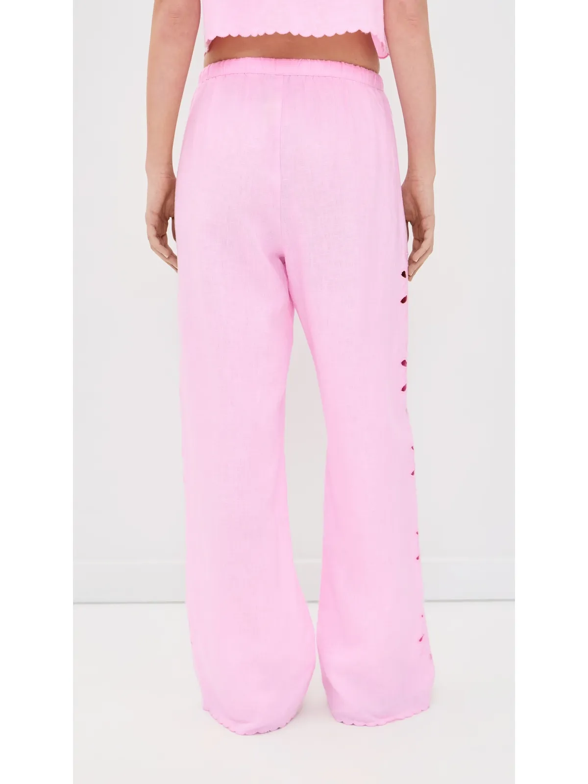 RAILS Mirina Linen Pants Cherry Blossom Eyelet M - 画像3