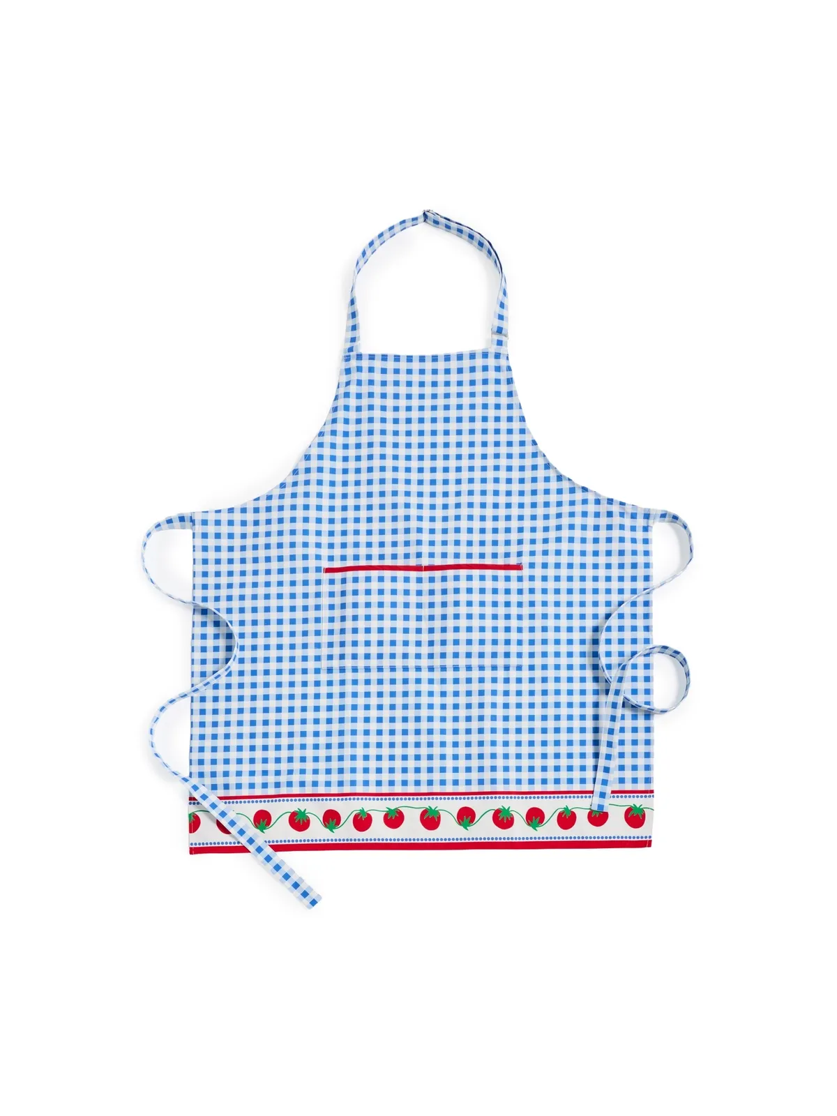 RAILS Cucinaエプロン ギンガム柄 トマトプリント - 画像1
