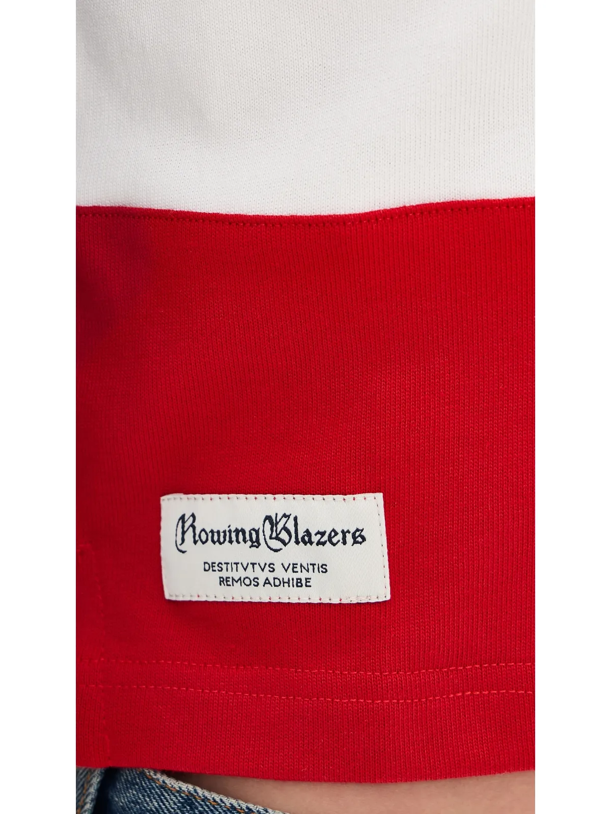 Rowing Blazers クロップドカラー・ブロック ラグビーシャツ - 画像6