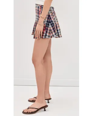 Rowing Blazers チェック柄プリーツスカート - サムネイル4