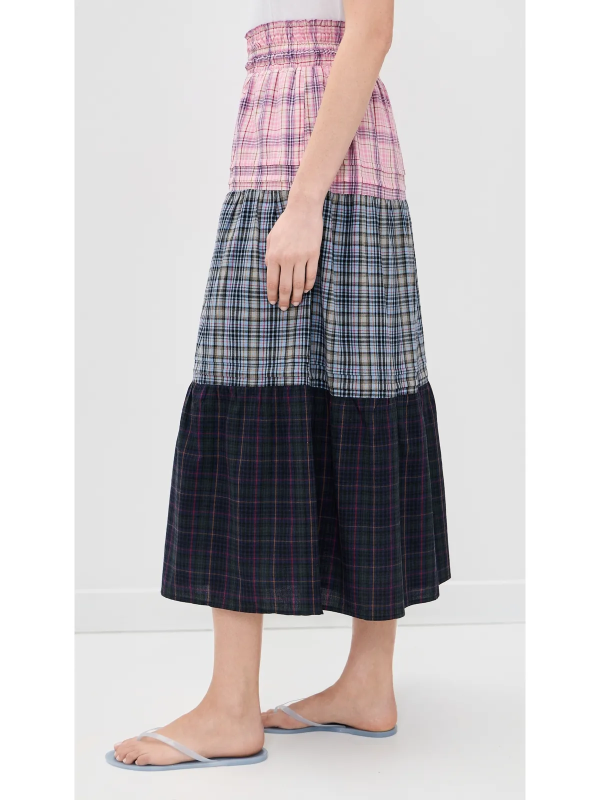 Rowing Blazers ティアードチェック柄スカート - 画像4