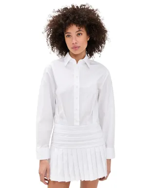 Rowing Blazers プリーツ入りボタンダウンシャツドレス - サムネイル1