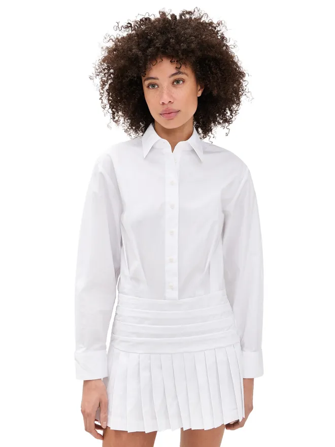 Rowing Blazers Rowing Blazers プリーツ入りボタンダウンシャツドレスの商品画像