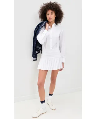 Rowing Blazers プリーツ入りボタンダウンシャツドレス - サムネイル5