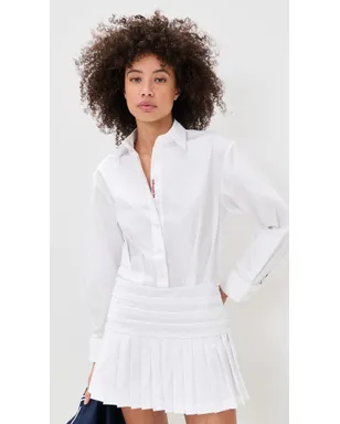 Rowing Blazers プリーツ入りボタンダウンシャツドレス - サムネイル2