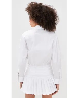 Rowing Blazers プリーツ入りボタンダウンシャツドレス - サムネイル3