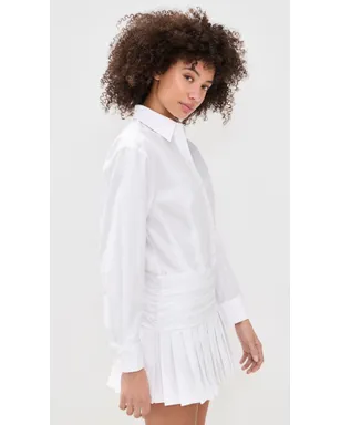 Rowing Blazers プリーツ入りボタンダウンシャツドレス - サムネイル4