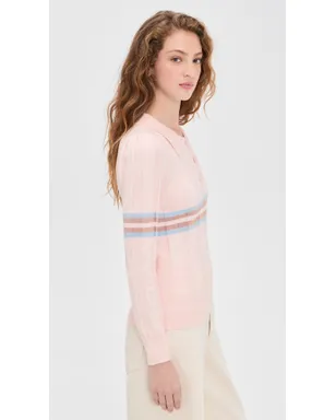 Rowing Blazers ポロシャツ ニット インターシャ ストライプ 長袖 - サムネイル4
