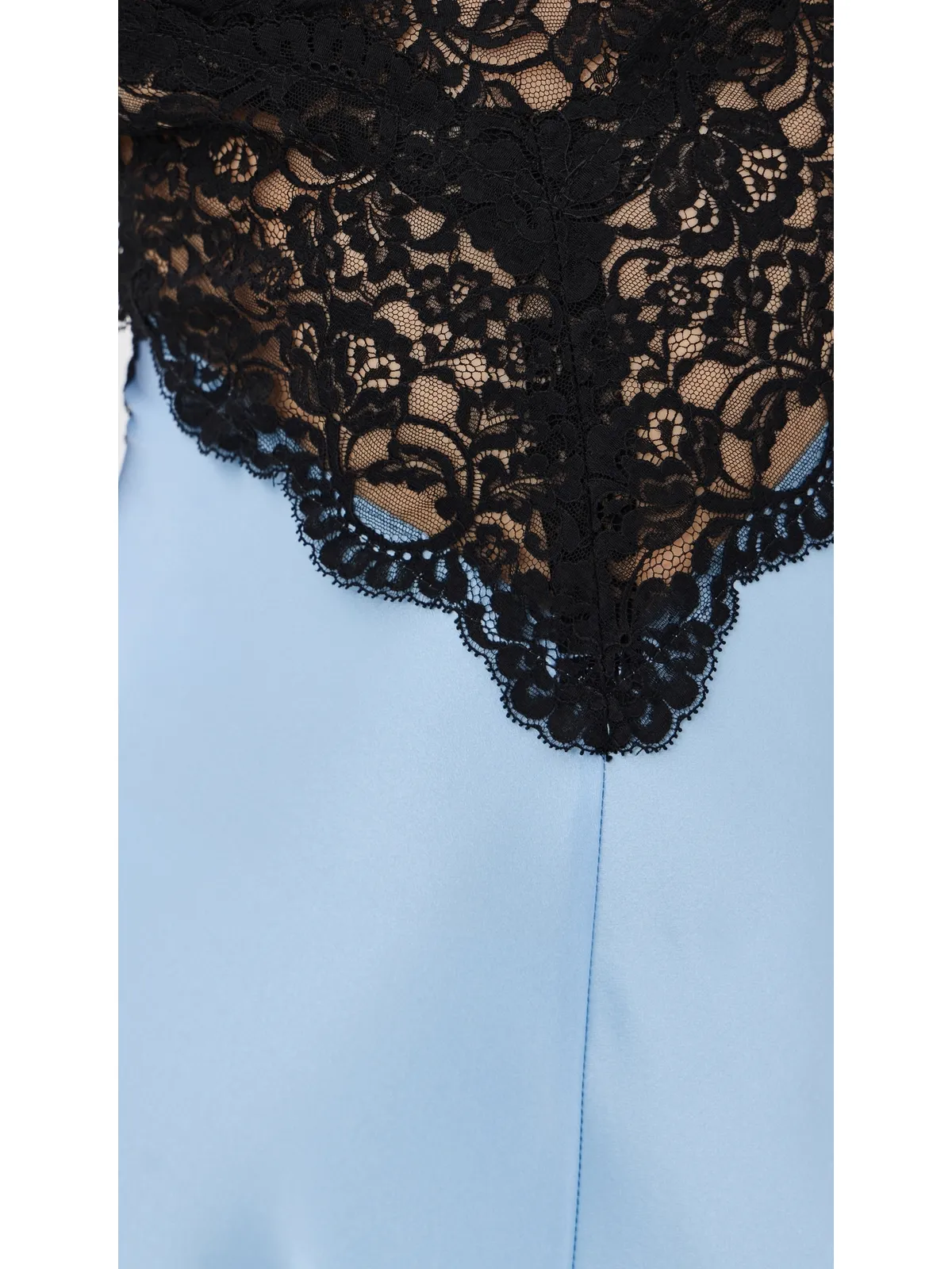 Rodarte ブルー シルクサテン ショートスリーブ ドレス - 画像6
