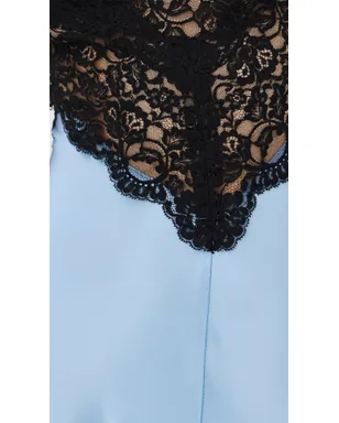 Rodarte ブルー シルクサテン ショートスリーブ ドレス - サムネイル6