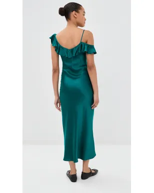 Rodarte シルクサテン ラッフル バイアス スリップドレス - サムネイル3