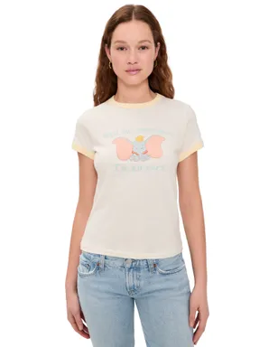 RE/DONE 60sスリム・リンガー・ダンボーTシャツ - サムネイル1