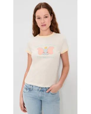 RE/DONE 60sスリム・リンガー・ダンボーTシャツ - サムネイル2