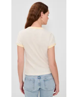 RE/DONE 60sスリム・リンガー・ダンボーTシャツ - サムネイル3