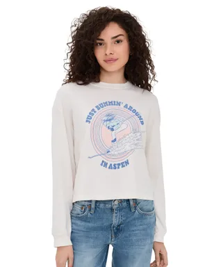 RE/DONE ボクシー ボーイフレンド ロングスリーブ スキーバムTシャツ - サムネイル1