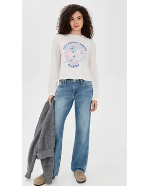 RE/DONE ボクシー ボーイフレンド ロングスリーブ スキーバムTシャツ - サムネイル5
