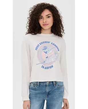 RE/DONE ボクシー ボーイフレンド ロングスリーブ スキーバムTシャツ - サムネイル2