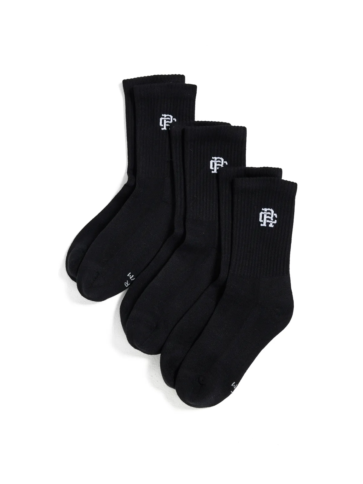 Reigning Champ クラシック ミッドクルーソックス 3足セット - 画像1