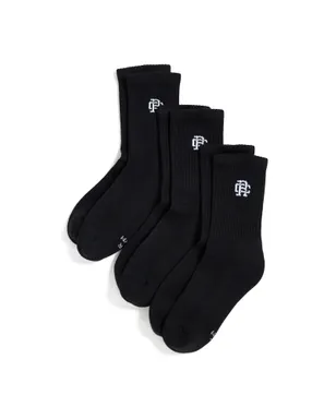 Reigning Champ クラシック ミッドクルーソックス 3足セット - サムネイル1