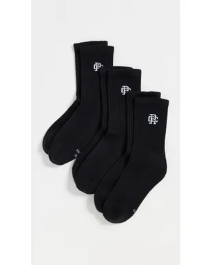 Reigning Champ クラシック ミッドクルーソックス 3足セット - サムネイル2