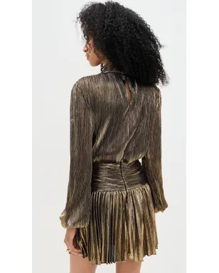 Retrofête Freja Dress Antique Gold - サムネイル3