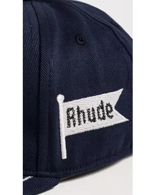 Rhude グレープヴァイン R-クラウン フィットハット ネイビー/ホワイト - サムネイル4
