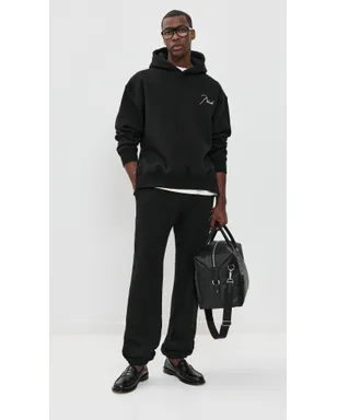 Rhude クラスique サイドジップ プルオーバー フーディー ブラック/ホワイト - サムネイル5