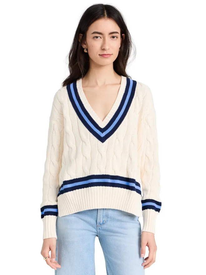 Polo Ralph Lauren Polo Ralph Lauren ケーブルニット コットン クリケットセーター クリーム色 Mの商品画像