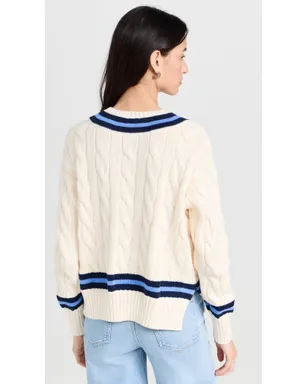 Polo Ralph Lauren ケーブルニット コットン クリケットセーター クリーム色 M - サムネイル3