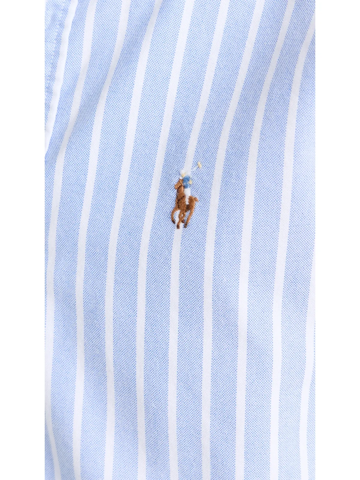 Polo Ralph Lauren コットンオックスフォード 長袖 ボタンダウンシャツ ハーバーアイランドブルー/ホワイト - 画像6