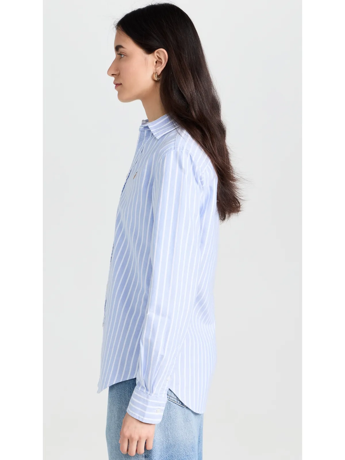 Polo Ralph Lauren コットンオックスフォード 長袖 ボタンダウンシャツ ハーバーアイランドブルー/ホワイト - 画像4