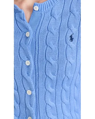 Polo Ralph Lauren コットン ケーブル ロングスリーブ カーディガン 新品 リッチフィールド ブルー M - サムネイル6